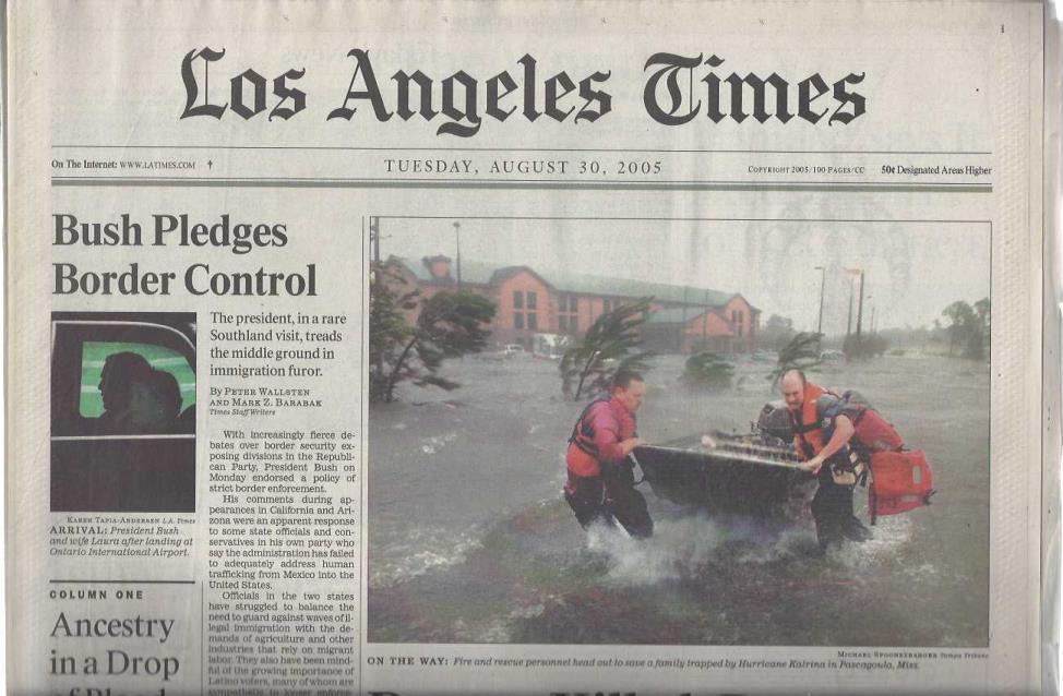 Image for Collection of 13 Newspapers Covering Hurricane Katrina in 2005