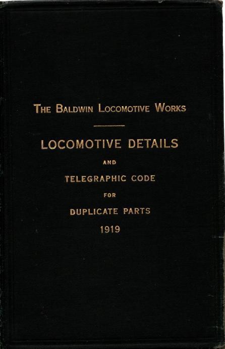 Image for Locomotive Details And Telegraphic Code For Duplicate Parts 1919